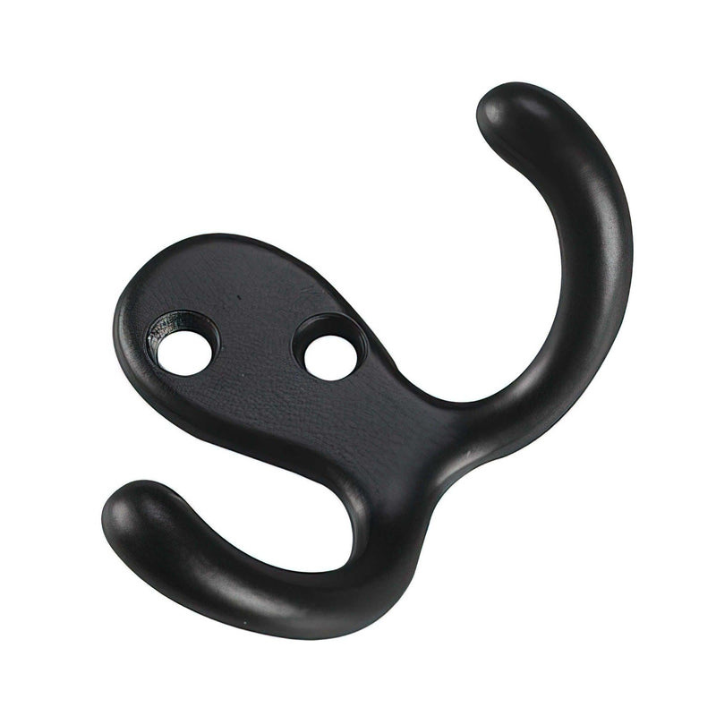 Double Wardrobe Hook, Matte Black, 4pk X5648