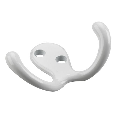 Double Wardrobe Hook, White, 4pk L7030