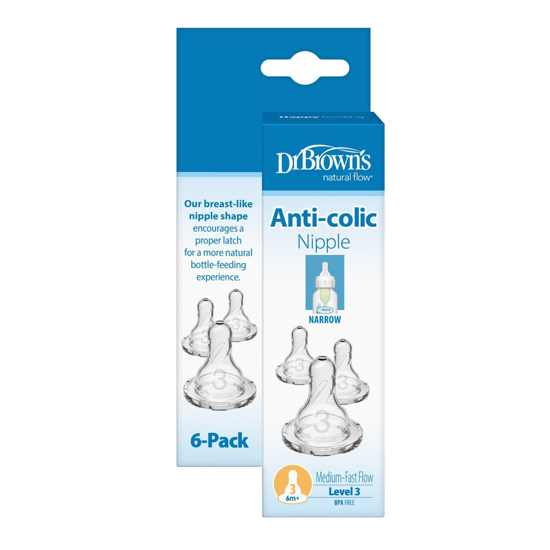 Natural Flow Level 3 Silicone Nipples, 6-pk T3665