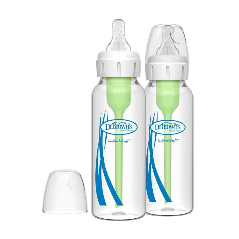 + Glass Narrow Bottles, 8-oz, 2-pk V5651