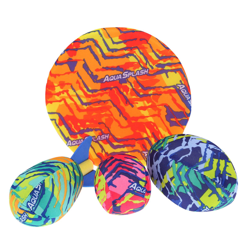 Dunk n' Drench Pool Kids' Splash Ball Set, Multi-Coloured, 4-pk, Ages 3+, for Beach/Pool Fun Activities V6822