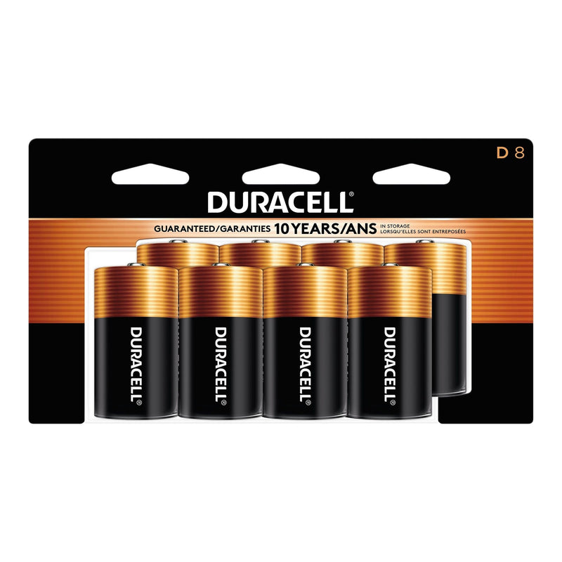 Coppertop D Alkaline Batteries, All Purpose, 8-pk A1235