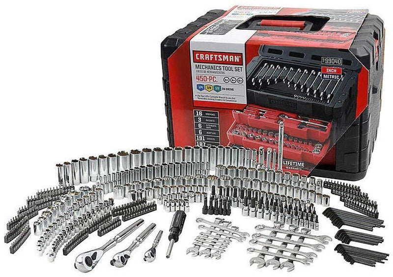 450-Piece Mechanics Set, Ratchet Socket Hand Wrench C3440