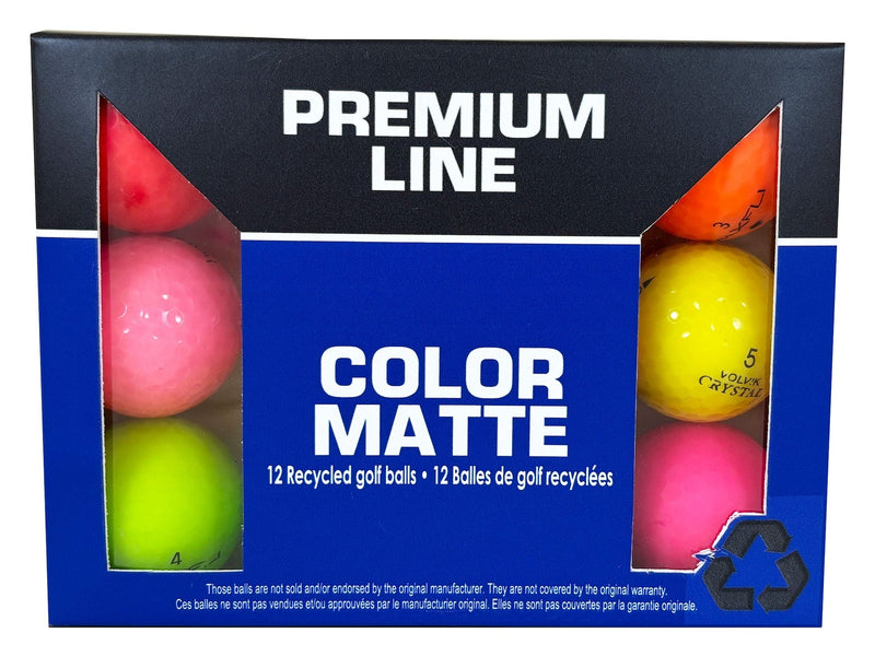 Recycled Golf Balls, Mixed/Matte Colours, 12-pk V6606