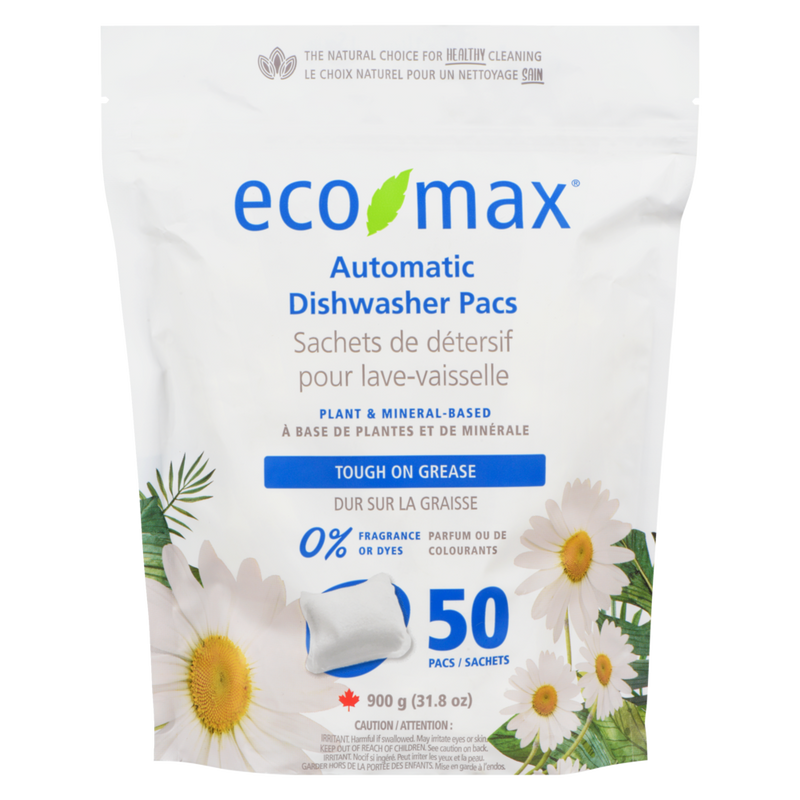 Plant & Mineral-Based Automatic Dishwasher Detergent Tabs, Fragrance-Free, 50-pk D4974