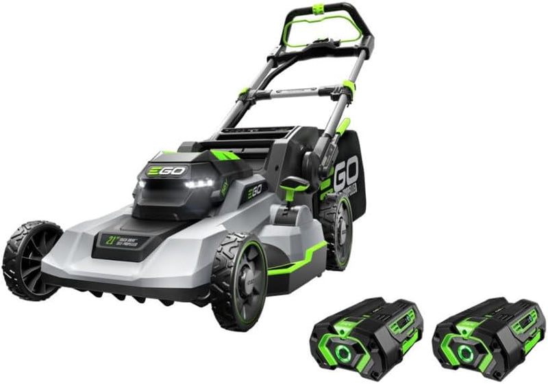 Power 21-Inch 56V Self-Propelled Cordless Lawn Mower with 2x 4.0Ah Batteries & Rapid Charger, Black T3468