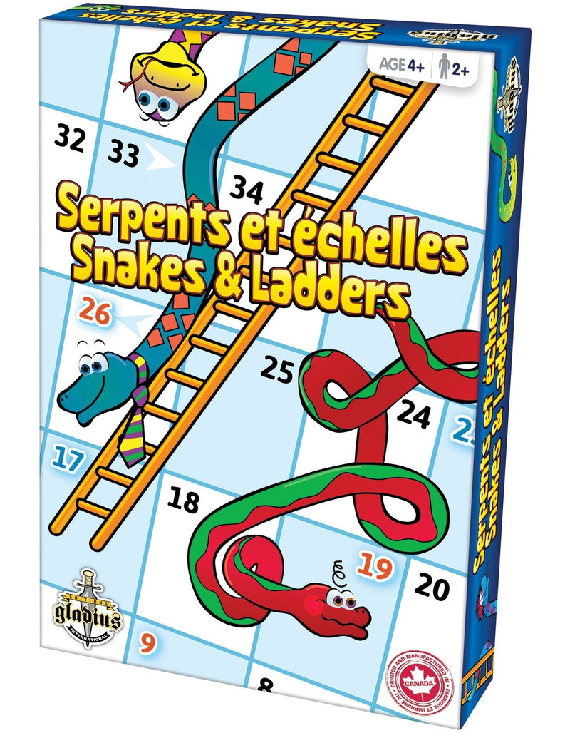 Snakes & Ladders Classic Family Board Game Set, Ages 4+ R4321