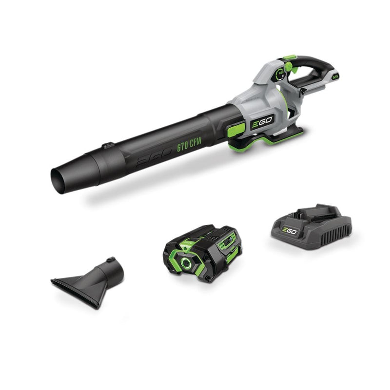 56V Brushless Cordless 670 CFM Leaf Blower, Includes (1) 4.0Ah Battery and (1) 320W Charger, LB6703 S0114