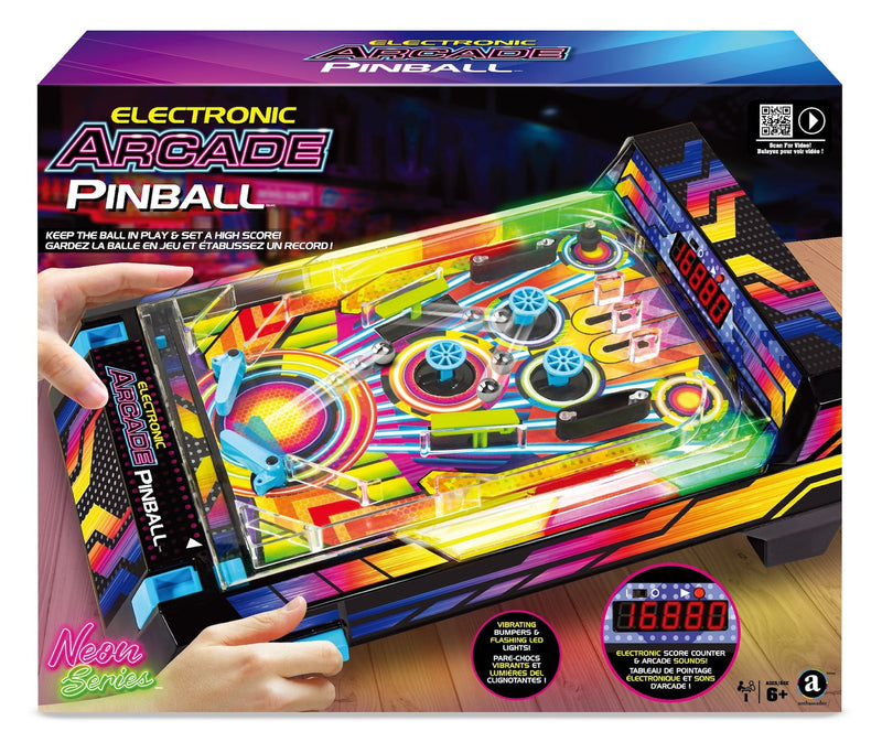 Electronic Arcade Pinball, Vibrating Bumpers and LED Lights, Ages 6+ C3635