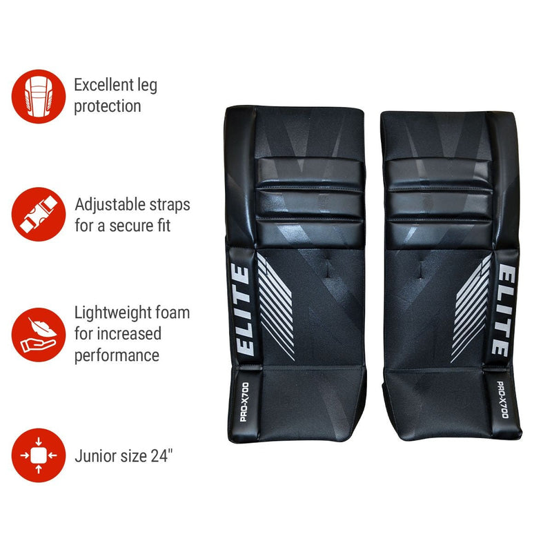 Hockey Vasilevskiy PRO-X700 Street Hockey Goalie Leg Pads, Junior, 24-in R2385