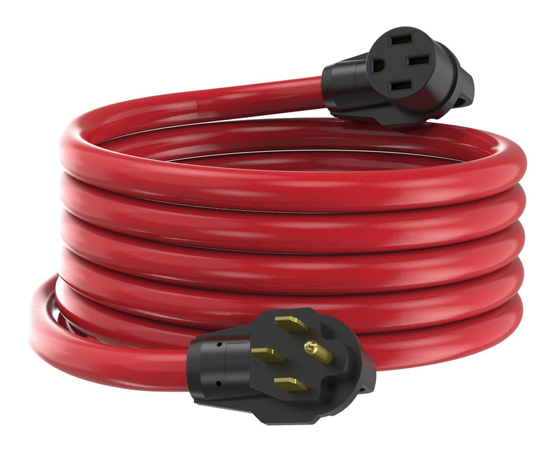 50A 25-ft Single-Outlet RV & EV Extension Cord, Red A1499