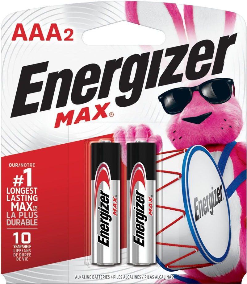 Max 2-pk AAA Alkaline Batteries, Long Lasting, All Purpose Z3256