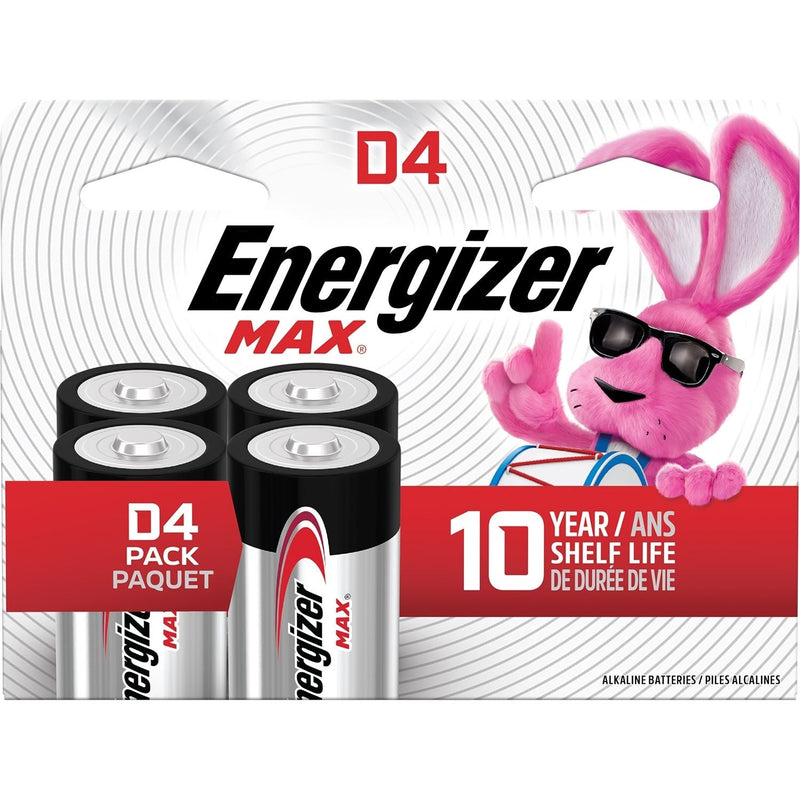 Max 4-pk D Alkaline Batteries, Long Lasting, All Purpose X9172