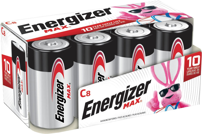 Max C Batteries, Long Lasting, All Purpose, Alkaline, 8-pk A8567