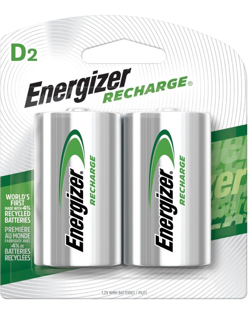 NH50BP-2 2-pk D NiMH Rechargeable Batteries, Pre-Charged, Long Lasting D9129