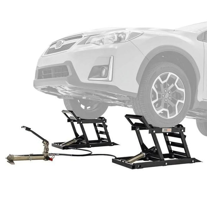 Black Widow Hydraulic Car Lift with Ramp - 3,000 lb. per pair Capacity U7445