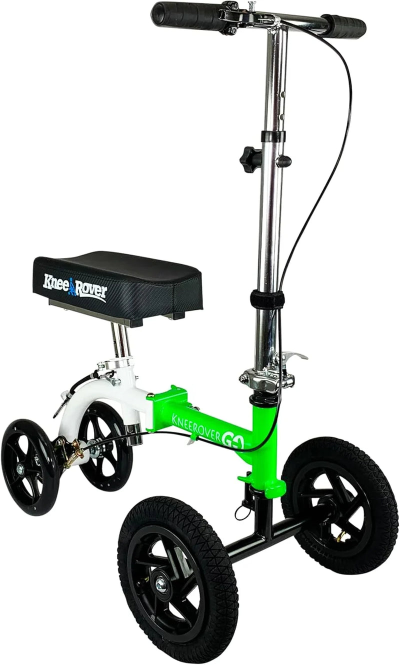 Hybrid - Most Compact All Terrain Knee Scooter for Adults for Foot Surgery Heavy Duty Knee Walker for Broken Ankle Foot Injuries Recovery Leg Scooter Best Knee Crutch Alternative (Green) F7503