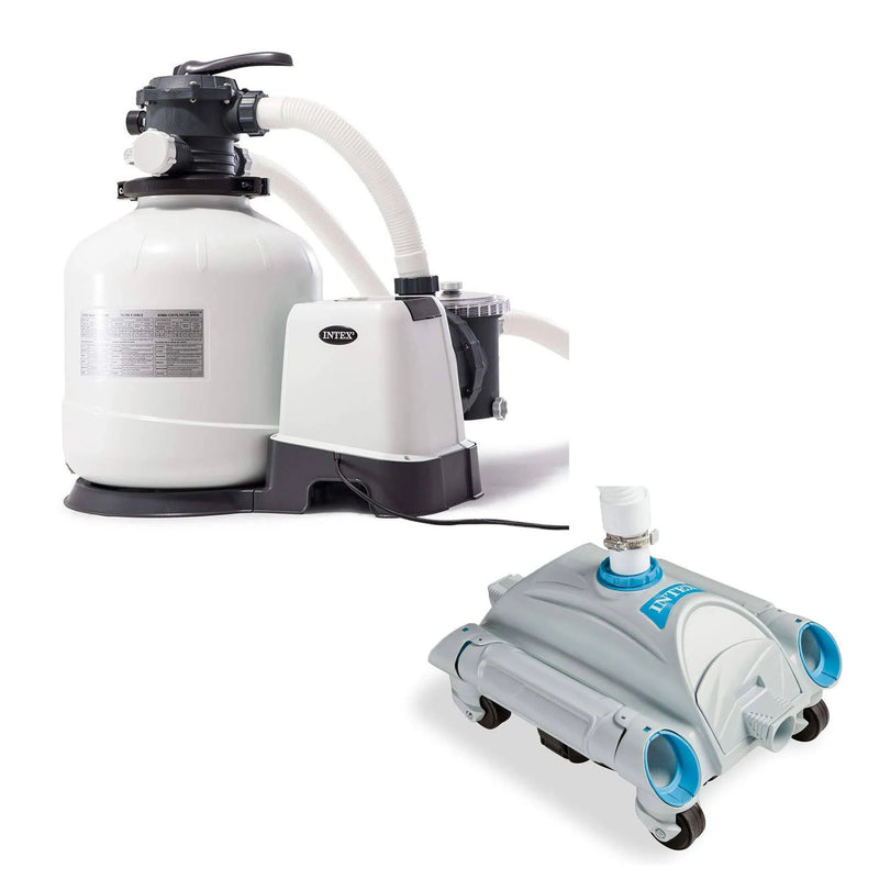 3000 GPH Above Ground Sand Filter Pump and Automatic Vacuum Z8795