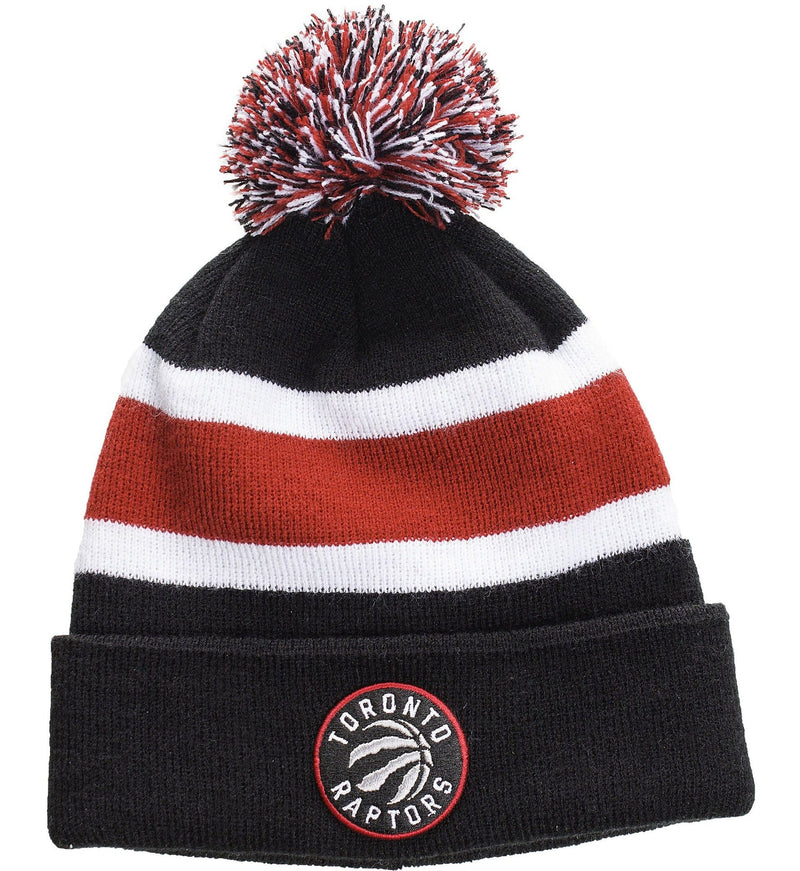Fan Favorite Mass Breakaway Stretch Knit Cuffed Toque with Pom Pom, Blue/Red E5195