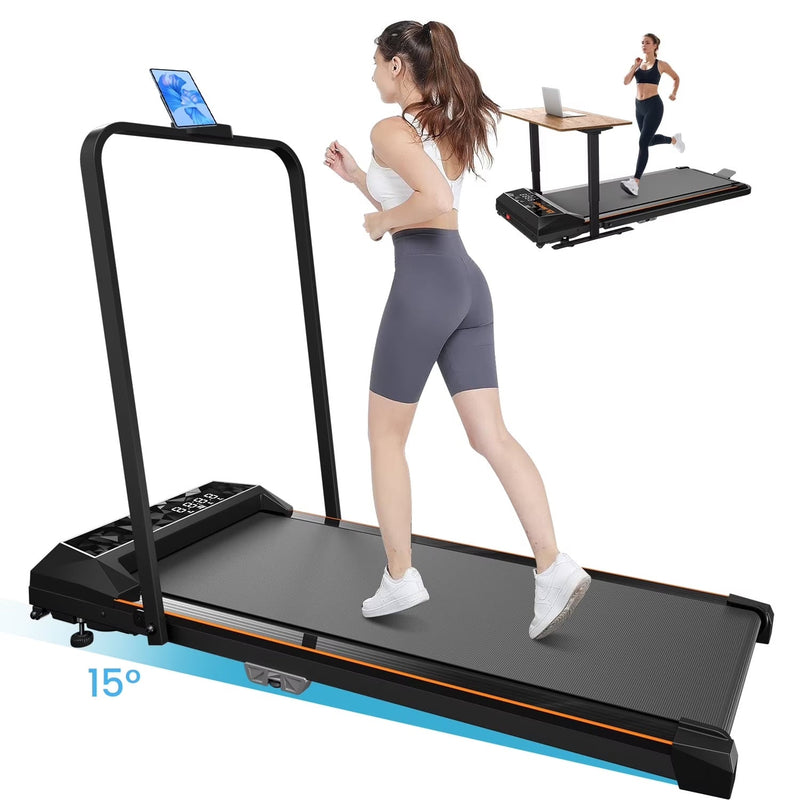 CoolHut Walking Pad, Under Desk Treadmill, 4-in-1 Home/Office Treadmill, Compact and Portable Foldable Treadmill, No Installation, Low Noise, LED... Y2999