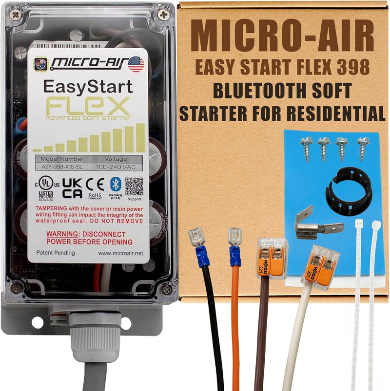 Wireless Soft Start Kit for Home Air Conditioner, RV & Commercial Use, Works with Generators, Reduces Power Surge, Efficient Start-Up - Up to 6 Tons w/Installation Kit Z3452
