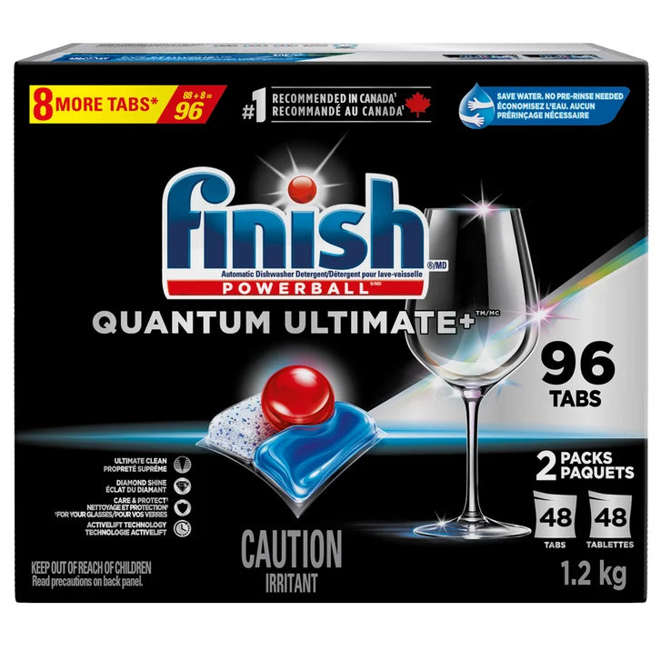 Quantum Ultimate+ Dishwasher Detergent, 96 Tablets Y2522