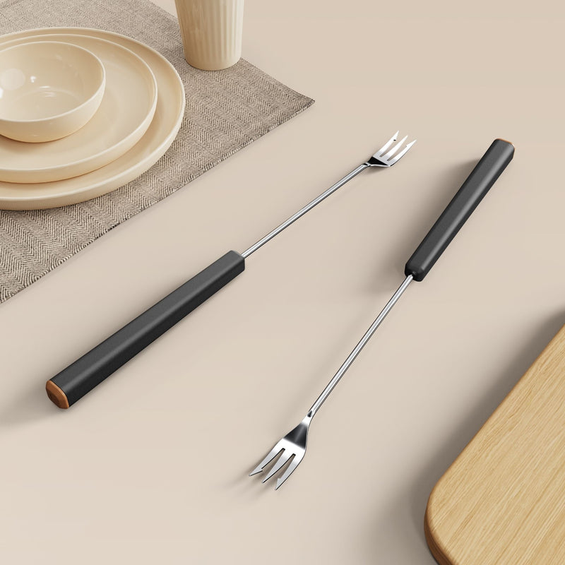 Fondussimo Fondue Forks, 12 Piece, Black K2826