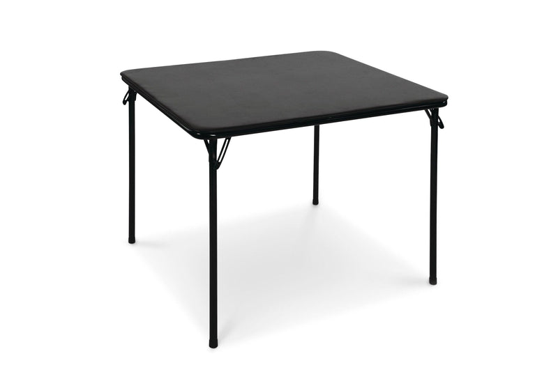 34-in x 34-in Portable Vinyl Top Metal Folding Card Game/Activity Table, Black C3608