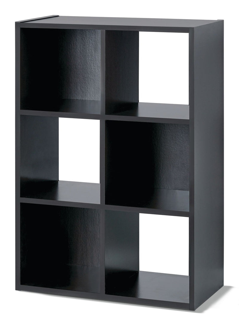 6-Cube Storage Organizer, Bookcase/Bookshelf, Dark Brown Finish N6773