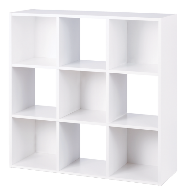 9-Cube Storage Organizer, Bookcase/Bookshelf, White V4094