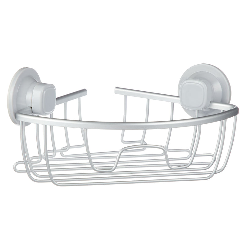 Aluminum Rust-Resistant Suction Corner Shower Caddy, 3-in x 10-in x 7.25-in Z1945