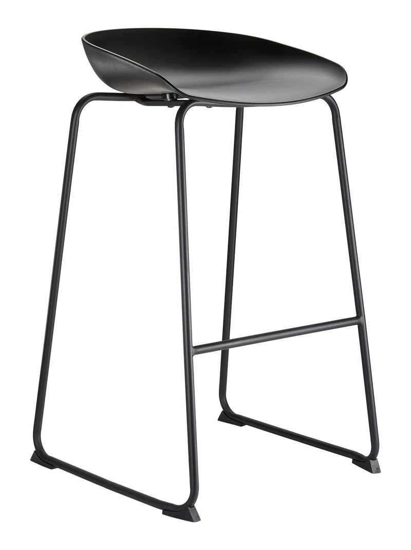 Modern Elevated Counter Stool with Footrest, Black P4699