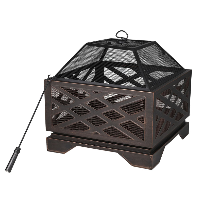Square Heavy Duty Patio Fire Bowl/Fire Pit Cover, 31 x 31 x 24-in T5641