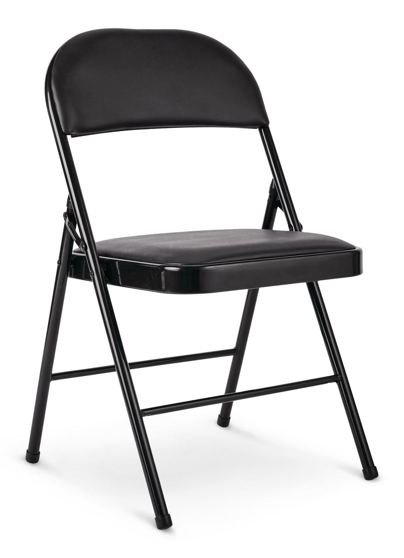 Vinyl Padded Seat Folding Chair, Black U0184