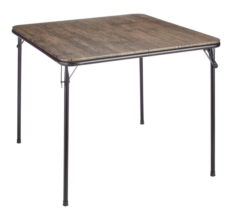 Wood Top Folding Card Table, Compact Design Y8927