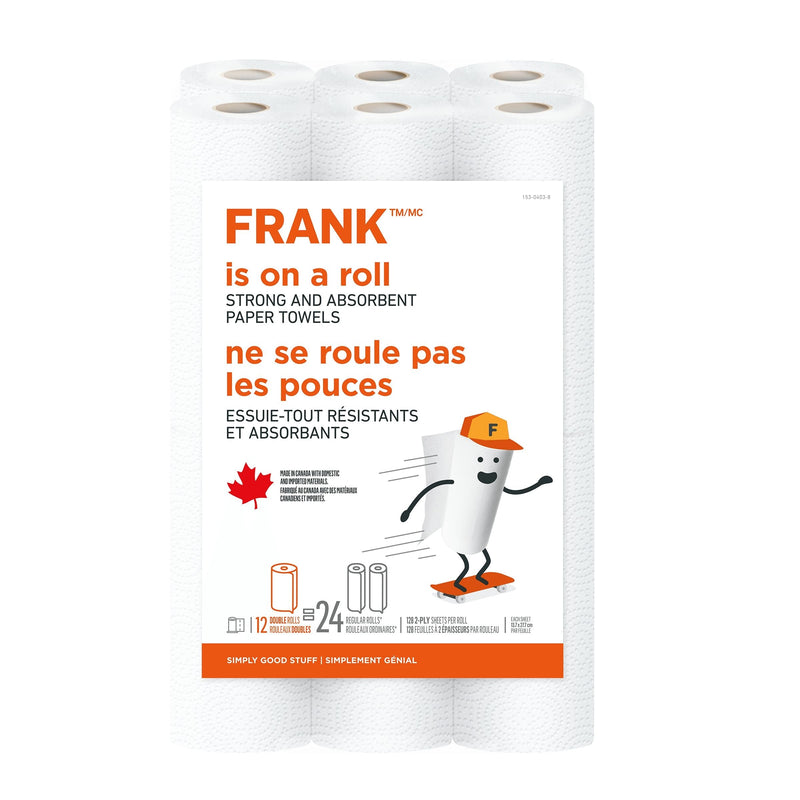 Double Roll Paper Towel, 2-ply, 12-pk, Ultra Absorbent A4222