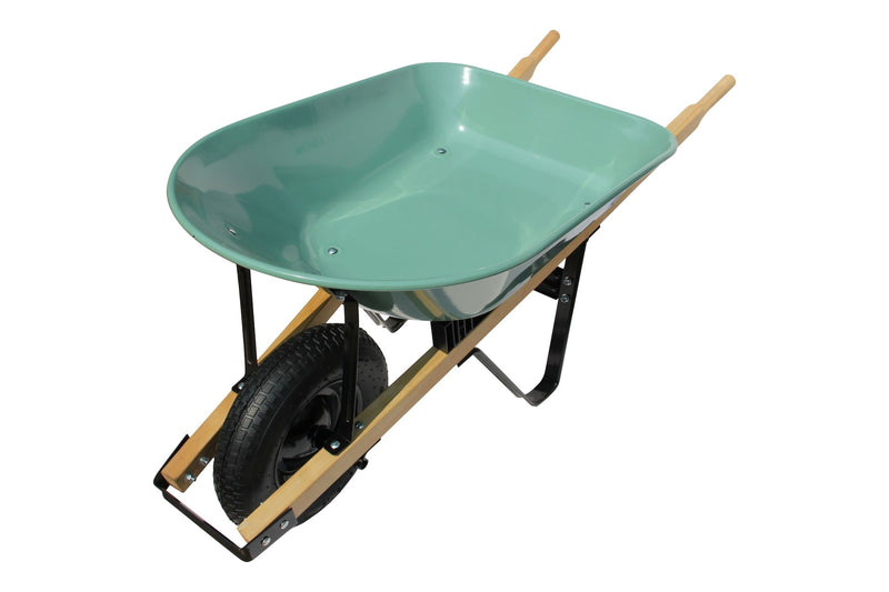 1-Wheel Steel Wheelbarrow for Garden/Yard, Rust-resistant, 5-cu-ft X0916