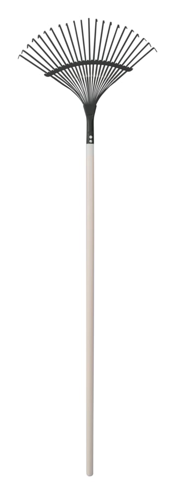 16-in Wide Metal 22-Tine Leaf Rake, 48-in Hardwood Shaft K1712