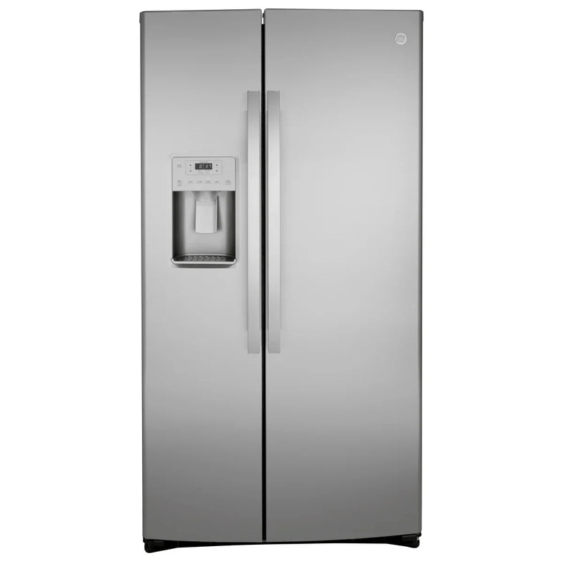GE 36 in. 25.1 cu.ft. Stainless Steel Side-by-Side Refrigerator with FrostGuard Technology Z9503