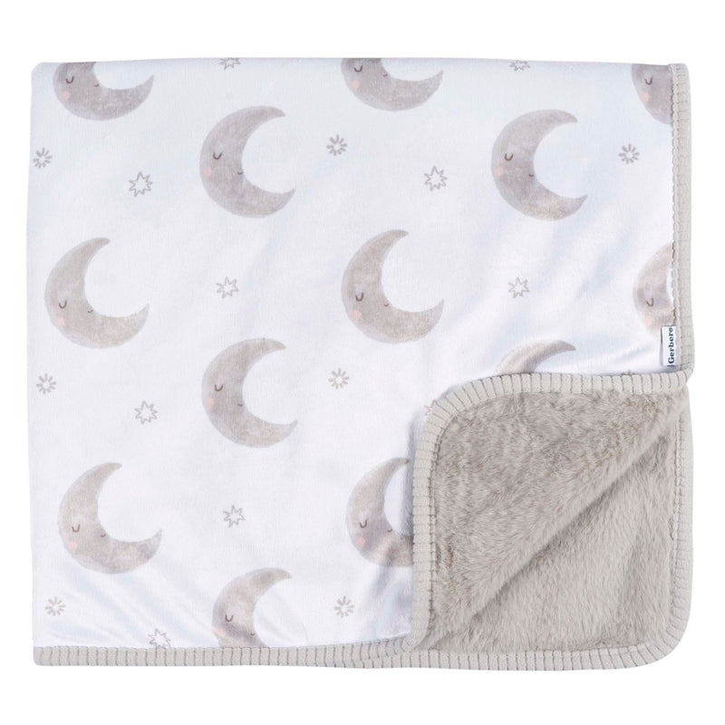 Childrenwear 2-Ply Celestial Moons Ultra-Soft Plush Blanket for Babies O4404