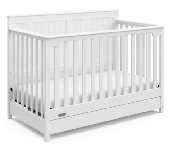Hadley 4-in-1 Convertible Crib with Drawer, White L7220