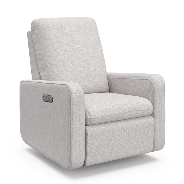 Teddi 1-USB-A/1-USB-C Steel Basketweave Power Recliner & Swivel Glider U9304