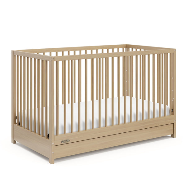 Teddi 4-in-1 Convertible Crib with Drawer, Driftwood R2370
