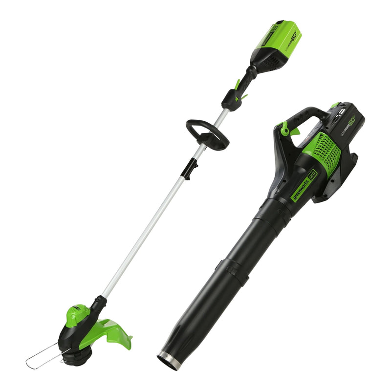 60V 13-in String Trimmer & 540CFM/140MPH Blower Combo Kit with 4.0Ah Battery & Charger I7821