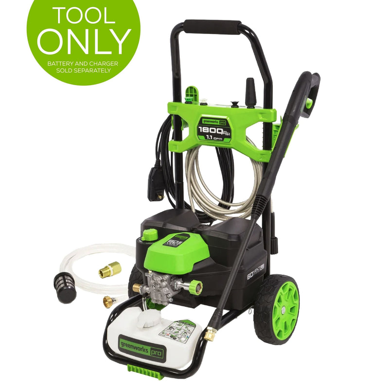 60V 1800PSI 1.2GPM Hybrid AC/DC Pressure Washer, Tool Only V0799