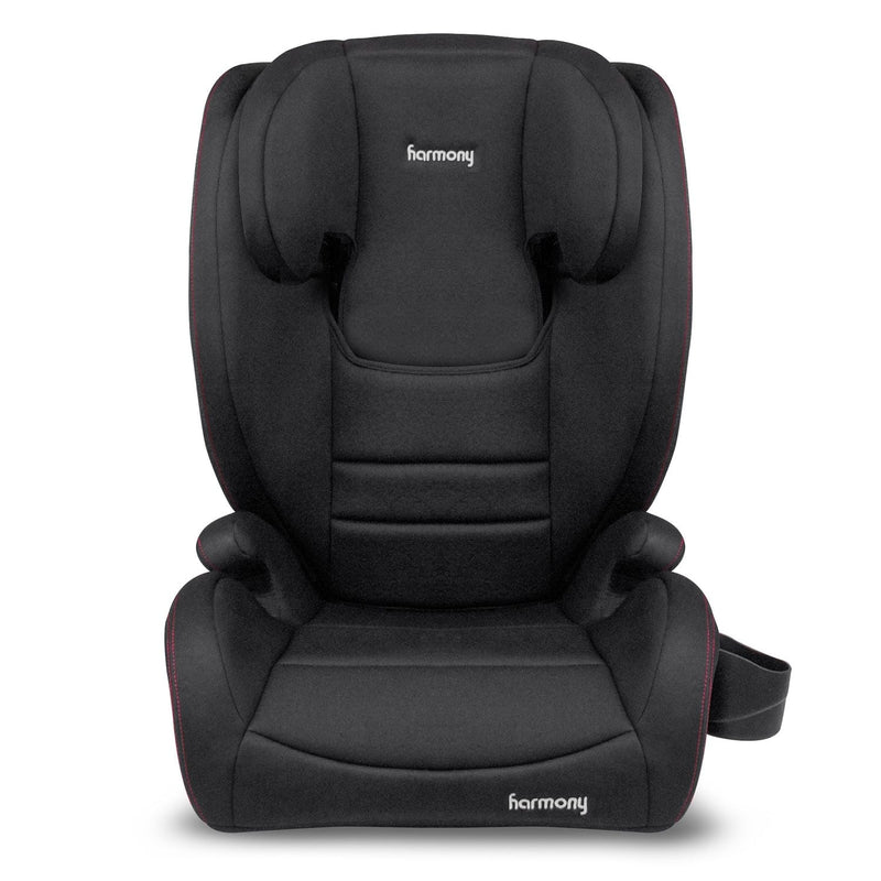 Genesys Deluxe High Back Booster, Black with Red Stitching Y1773