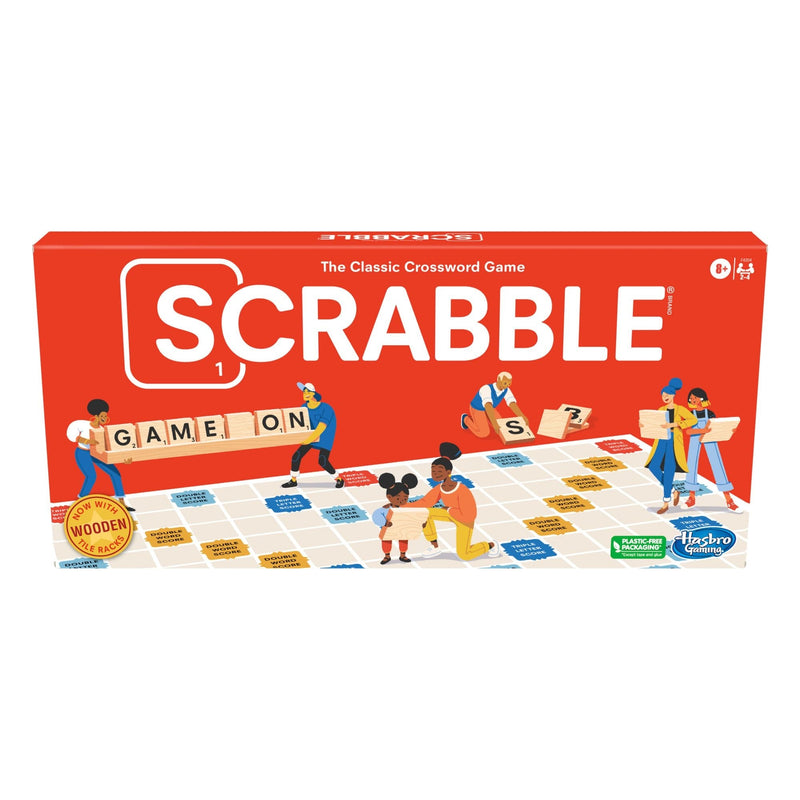 Games Scrabble 2-4 Player Crossword Board Game, English, Ages 8+ W6897