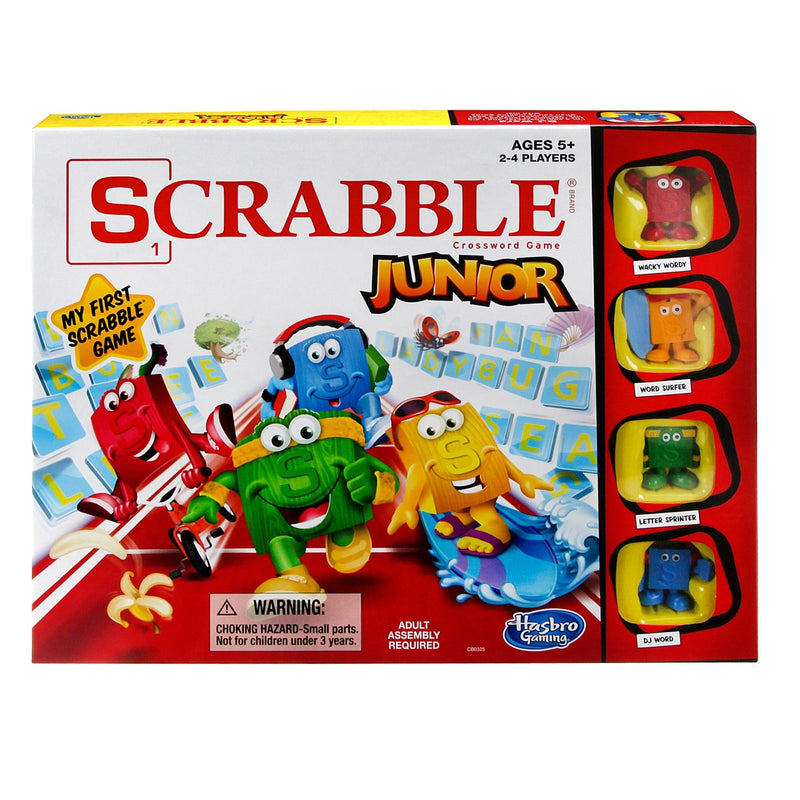 Games Scrabble Junior 2-4 Player Board Game, English/French, Ages 5+ F7605