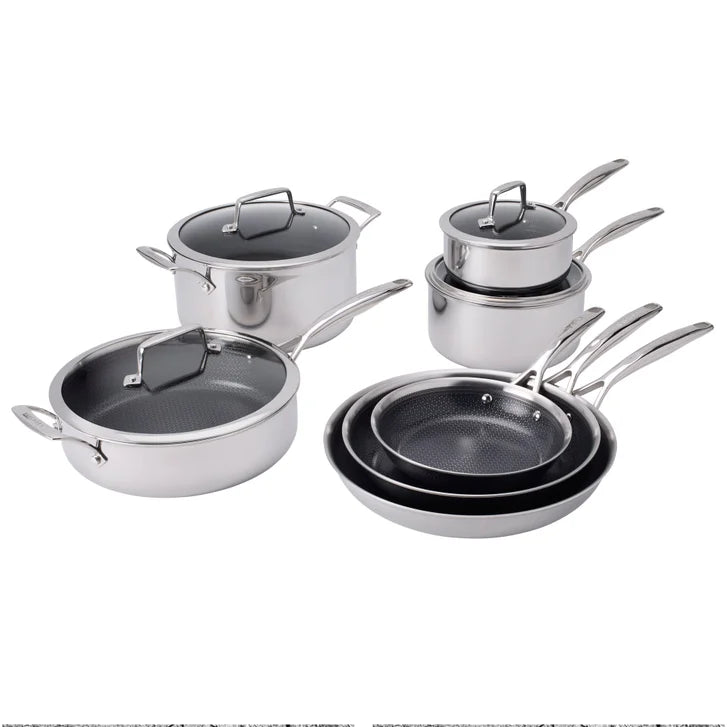 Paradigm Hybrid Ceramic Non-Stick Tri-ply Clad Cookware Set, 11-piece T4054