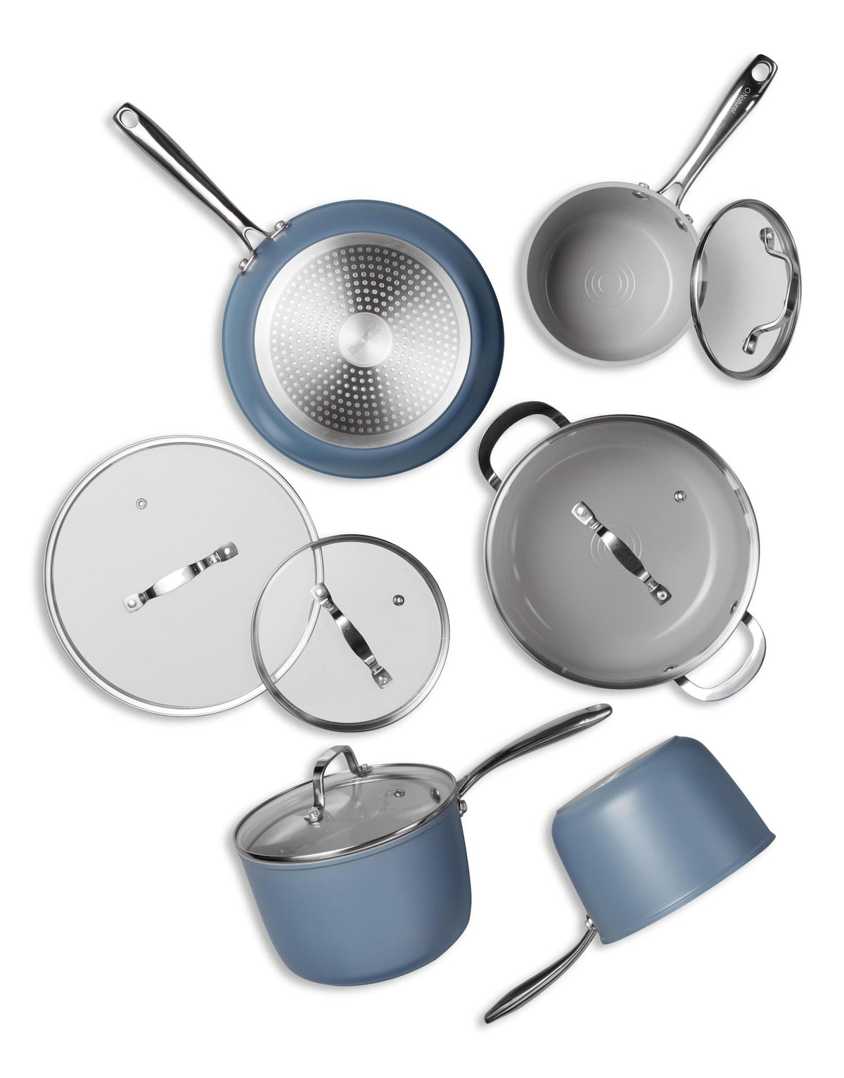 The Rock O Naturel Ceramic Non-Stick Cookset, 10-pc